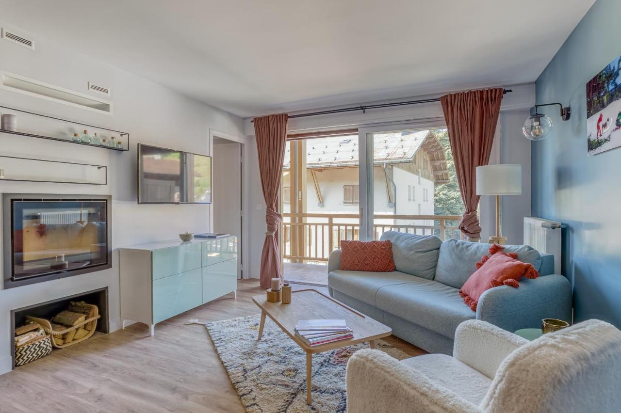 Rare ! Appartement Renove Dans Le Village Pieton De Megeve Luaran gambar